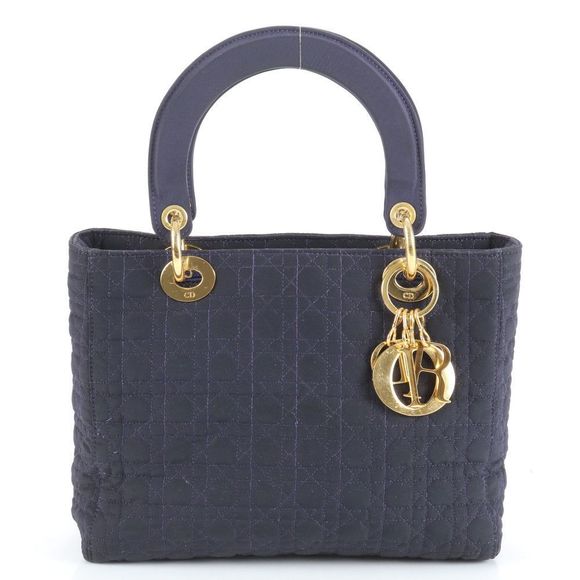 Christian Dior Canage Lady Dior Handbag Tote Gold Gold Hardware - Picture 1 of 10